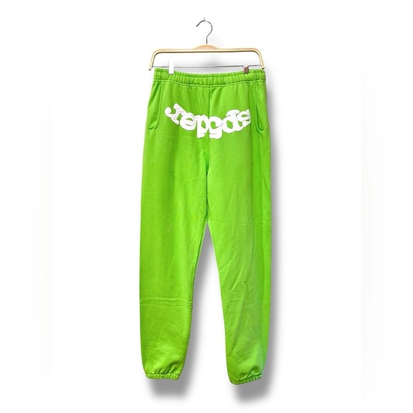 Sp5der Worldwide Green Sweatpants Joggers Size Large - Picture 1 of 6